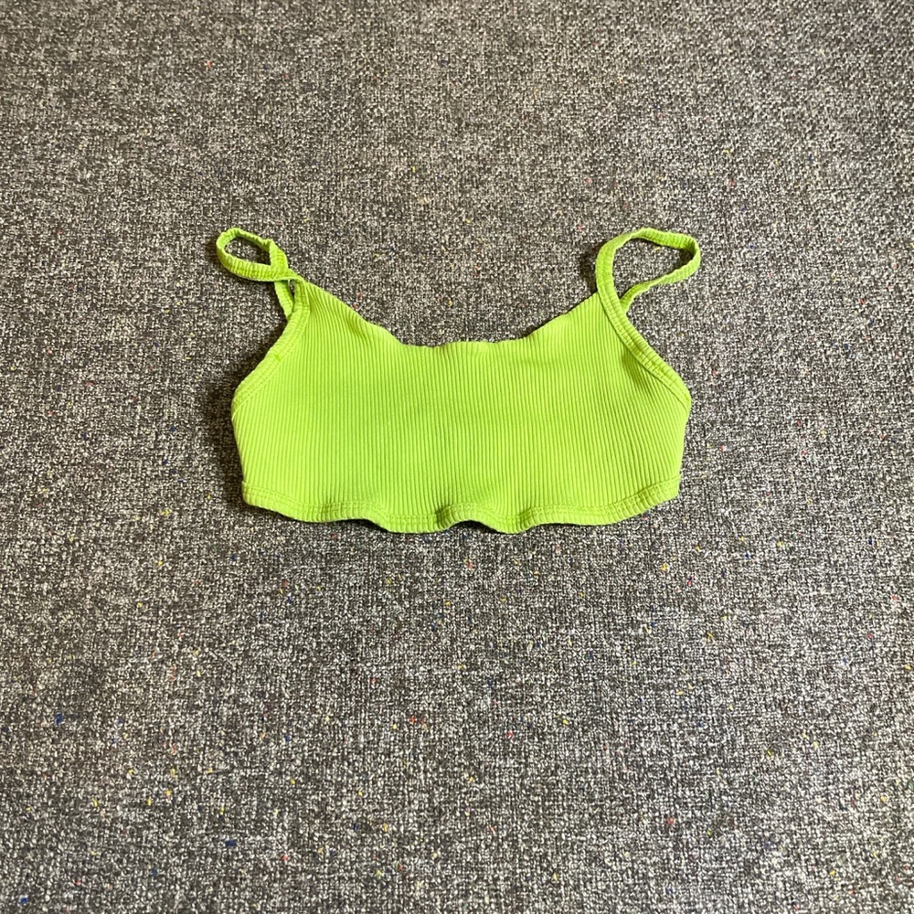 Lime green tube top